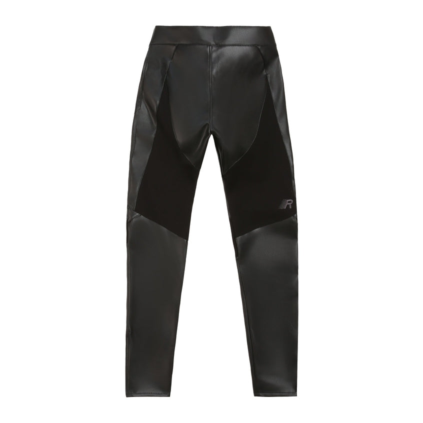 Smoke Rise RED Vegan Leather Racing Pants - Black