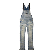 Smoke Rise Stacked Utility Denim Overalls - Bergen Blue