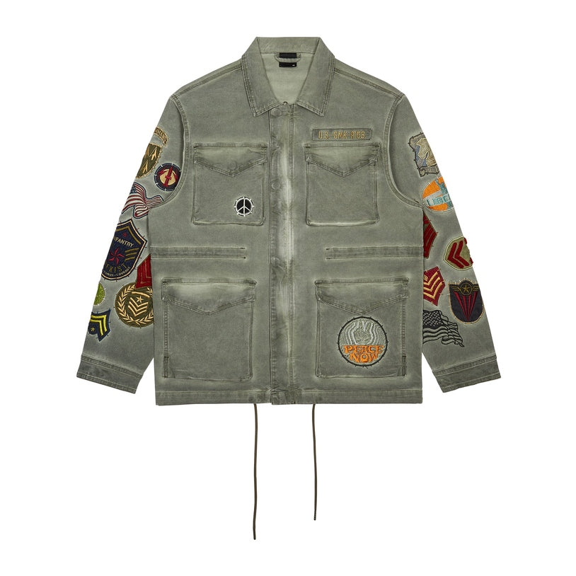 Smoke Rise Pigment Dyed Twill M-65 Jacket - Vintage Army