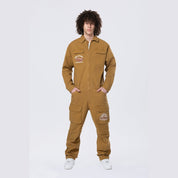 Smoke Rise Pitstop Canvas Jumpsuit - Timber