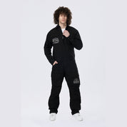 Smoke Rise Pitstop Canvas Jumpsuit - Black