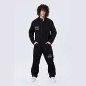 Smoke Rise Pitstop Canvas Jumpsuit - Black