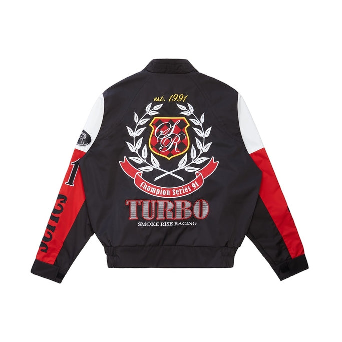 Smoke Rise Big and Tall Big And Tall Windbreaker Racing Jacket - Black