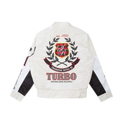 Smoke Rise Big and Tall Big And Tall Windbreaker Racing Jacket - Latte