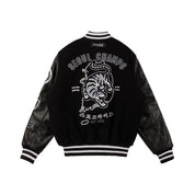 Smoke Rise Seoul Varsity Jacket - Black