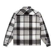 Smoke Rise Plaid Flannel Shacket - Graphite